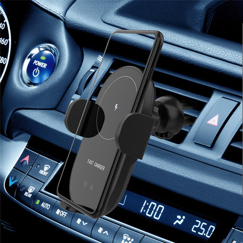 Wireless Fast Charger Car Mount Phone Holder Automatic Clamp Windscreen Stand
