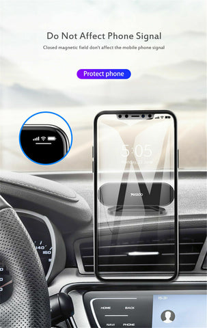 360° Rotate Universal Magnetic Car Mount Dash Phone Holder for iPhone Galaxy GPS