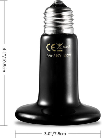 Infrared Ceramic Heat Lamp Bulb Reptile Pet Chicken Snake Brooder Home Incubator