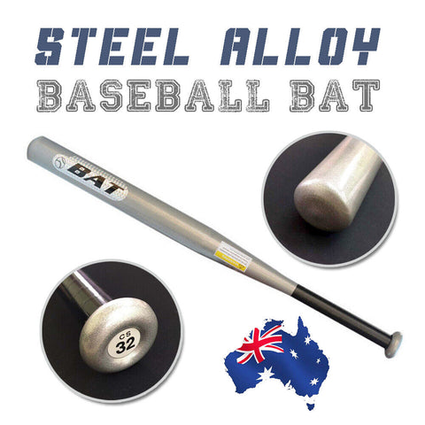 32"/25" Steel alloy Silver Baseball Bat Racket Softball Sports Lightweight