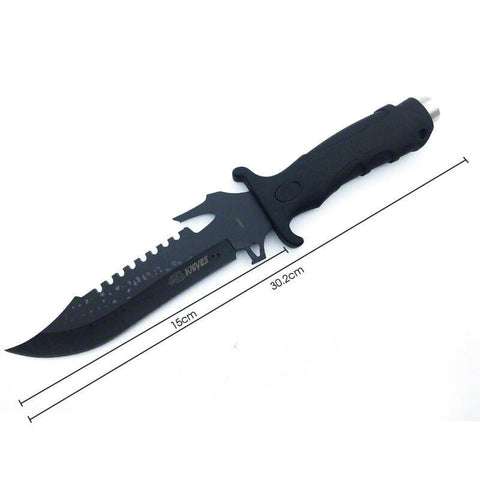 Camping Tactical Razor Sharp Survival Knife Bowie Pig Sticker With Nylon Sheath
