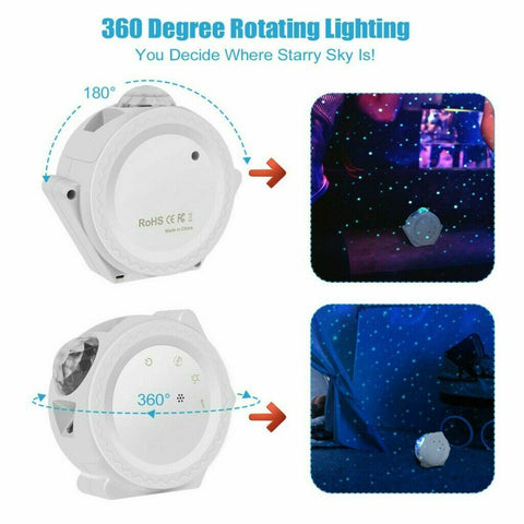 3In1 LED Galaxy Starry Night Light Projector 3D Ocean Star Sky Party Lamp
