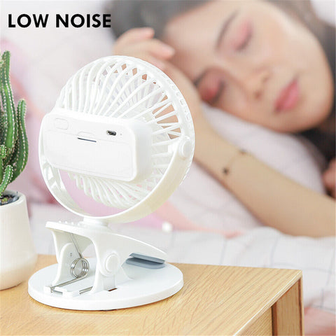 Desk Laptop Desktop Fan USB Rechargeable Portable Mini Cooling Quiet Table Fan