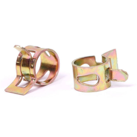 100pcs Steel Spring Clip Hose Clamps 6-22mm Adjustable Range Worm Gear Stainless