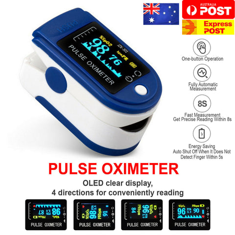 Professional Finger Pulse Oximeter Blood Oxygen Saturation Monitor Heart Rate