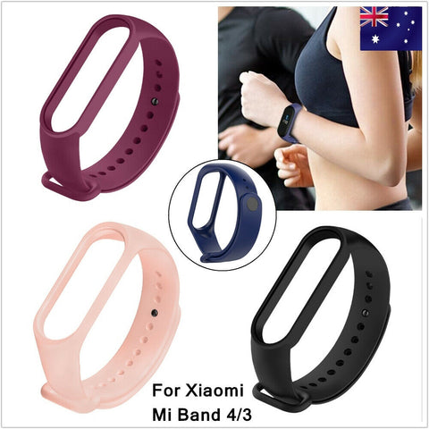 For Xiaomi Mi Band 4 3 Silicone Wrist Strap Replacement Smart Watchband Bracelet