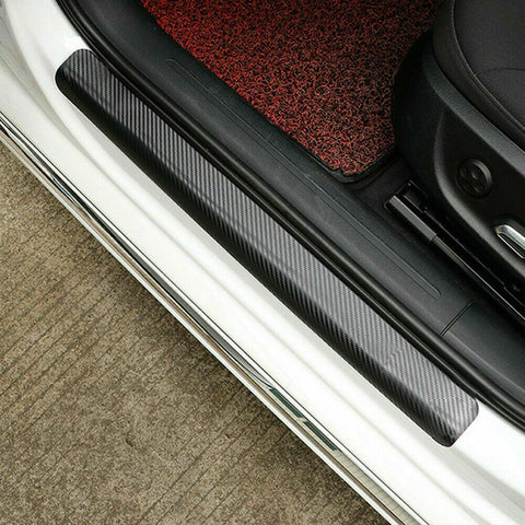 4D Carbon Fiber Car Sticker Door Sill Side Scuff Plate Anti Scratch Protector