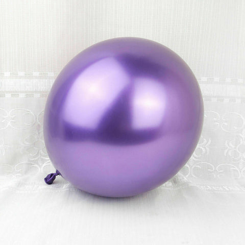 50PCS Metallic Balloon 30cm Thick Chrome Helium Birthday Wedding Party Balloons