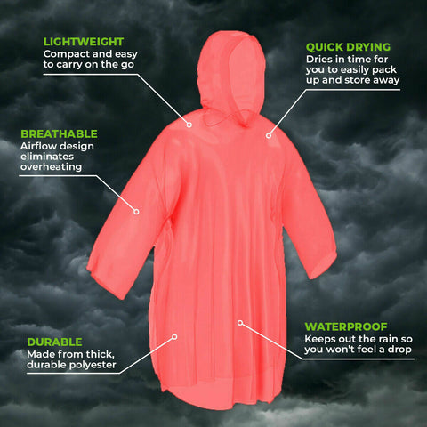 Light Color Poncho Unisex Clear Waterproof Raincoat Hooded Rain Coat Adult