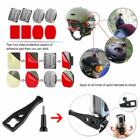 258pcs Accessories Pack Case Chest Head Floating Monopod GoPro Hero 7 6 5 4 3