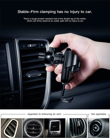 Universal Car Air Vent Mount Phone Gravity Holder For iPhone GPS Samsung S8 Plus