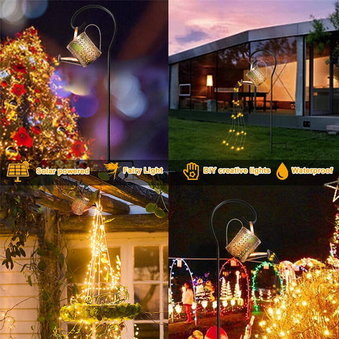 Solar LED Garden String Light Outdoor Path Decor Lights Lawn Lantern Lamp Stand