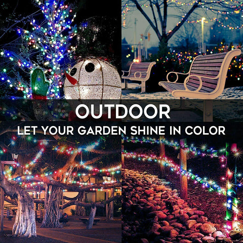 100/200/500 LED Solar Fairy String Lights Outdoor Garden Christmas Party Decor