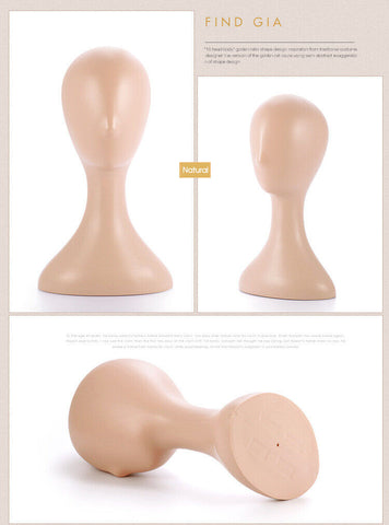 Plastic Female Mannequin Wig Hair Hat Scarf Manikin Head Model Display Stand AU