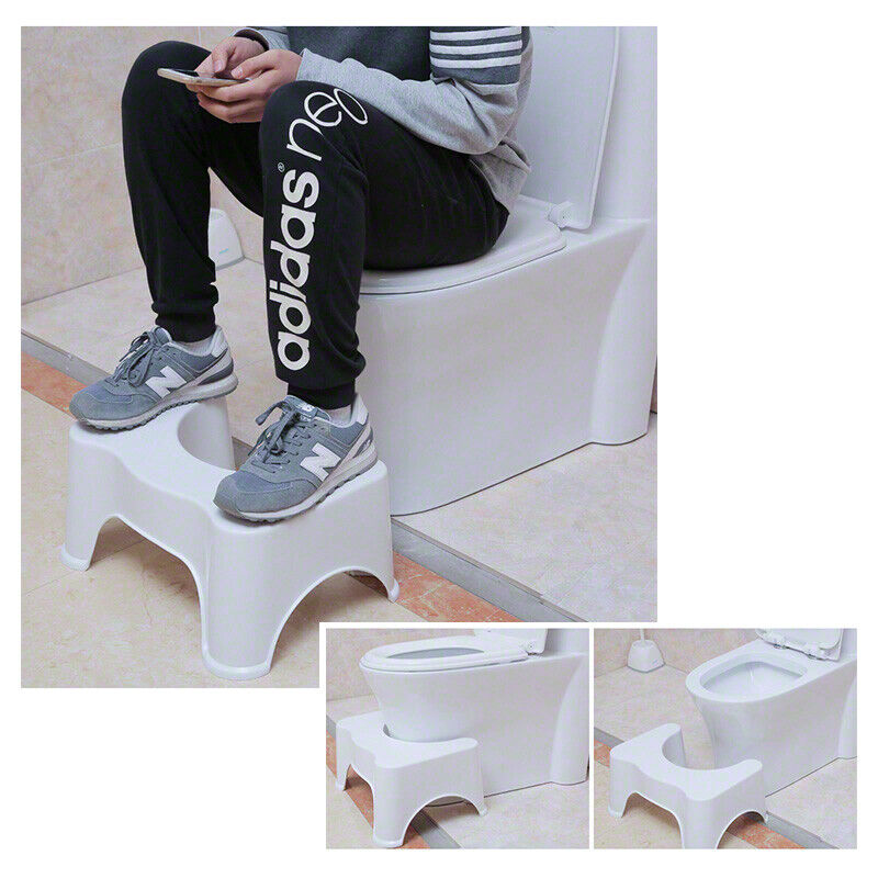7'' Sit and Squat Potty Stool Portable Squatty ECO Healthy Colon White Toilet