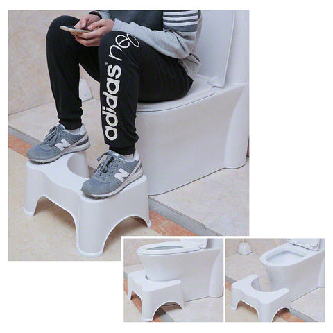 7'' Sit and Squat Potty Stool Portable Squatty ECO Healthy Colon White Toilet