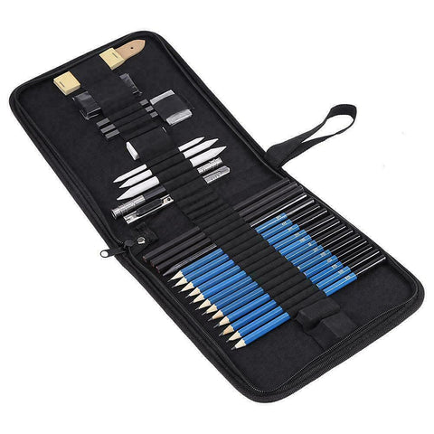 33pcs Drawing Sketch Set Charcoal Pencil Eraser Art Craft Painting Sketching Kit