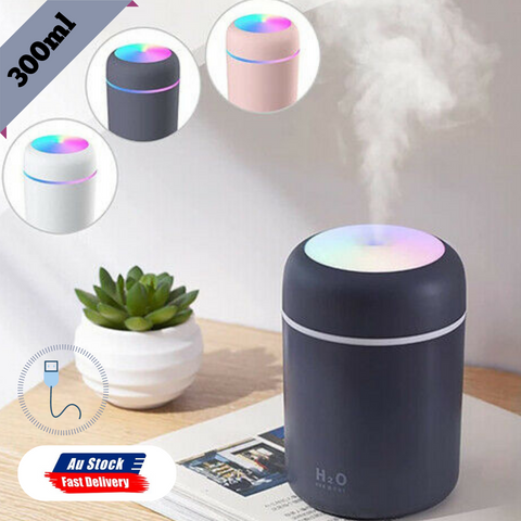 Car Air Purifier USB Diffuser Aroma Oil Humidifier Mist Led Night Light Home