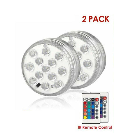 Underwater Lights Waterproof LED RGB Submersible Aquarium Pool Pond Lamp Remote