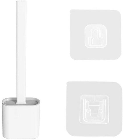 Bathroom Silicone Bristles Toilet Brush with Holder Creative Cleaning Brush Set