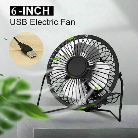 Table Fan Mini USB Desk Fan Small Quiet Personal Cooler USB Powered Portable
