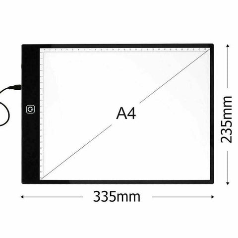 A4 LED Light Box Tracing Drawing Board Art Design Pad Copy Lightbox Day & Light