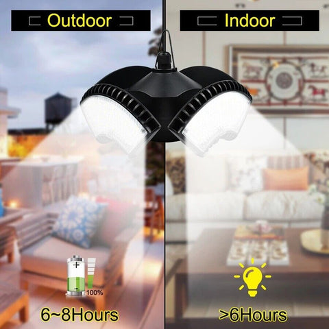136 LED Solar Light Indoor Outdoor Hanging Pendant Garden Yard Tent Shed Lamp AU