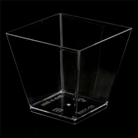 Small Plastic JELLY Mousse CUPS Clear Party Dessert Cake Shot Drink Tumbler Bowl