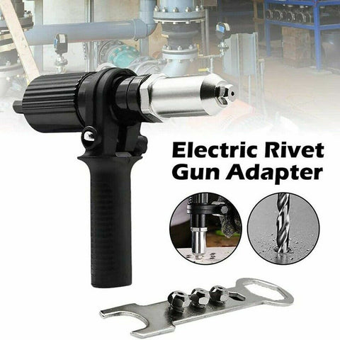 Electric Rivet Pop Gun Adaptor Cordless Drill Nut Riveting Riveter Insert Tool