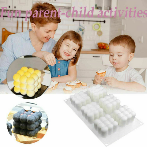 DIY 6 Candles Mould Soy Wax Candle Mold Aromatherapy Candle 3D Silicone Moulds