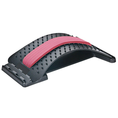 Back Massager Stretcher Fitness Lumbar Waist Spine Pain Relief Support