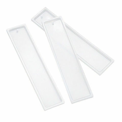 5pcs Rectangle Silicone Bookmark Mold DIY Epoxy Resin Craft Mould Making Tool AU