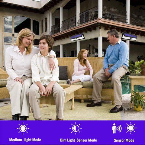 180LED Solar Power Motion Sensor Light Outdoor Security Garden Waterproof Lamp