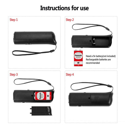 Outdoor Anti Barking Device Bark Stop Repeller Harmless Mini Deterrents Silencer