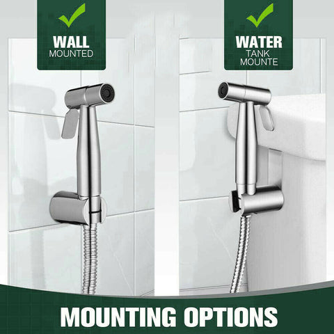Stainless Steel Handheld Douche Bidet Toilet Spray Shower Shattaf Diverter Kit