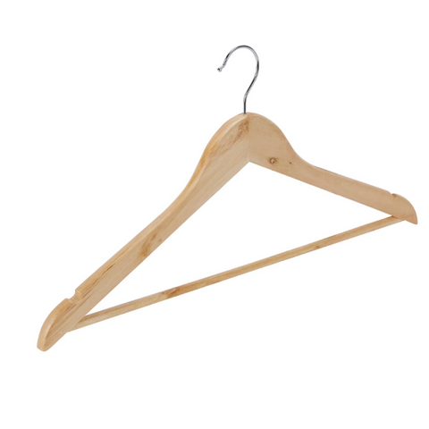 5PCS Wooden Clothes Hangers Coat Pant Suit Garments Trouser Rack