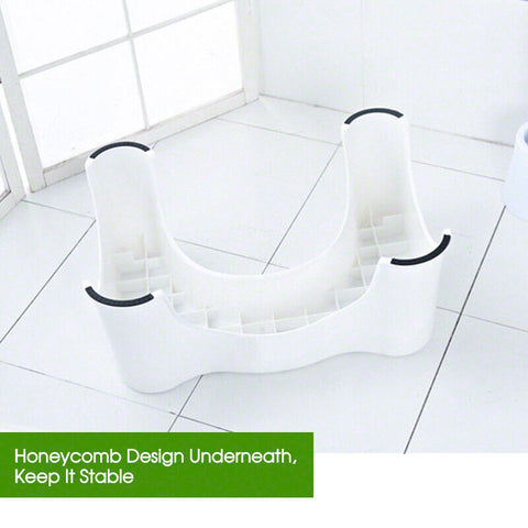 7'' Sit and Squat Potty Stool Portable Squatty ECO Healthy Colon White Toilet