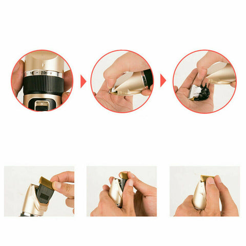 Dog Clipper Comb Set Hair Trimmer Blade Cat Pet Grooming Horse Cordless Electric