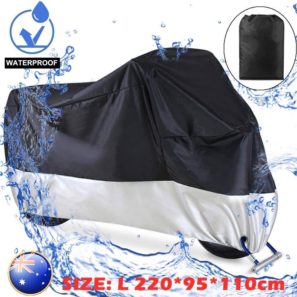Large Waterproof Motorcycle Motorbike Scooter Moped Protect Cover Bag Heavy Duty