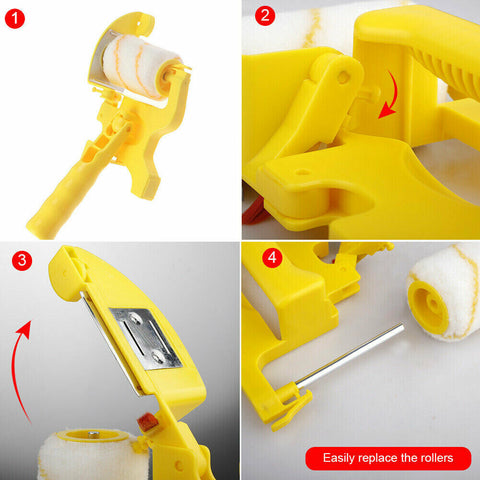 Portable Clean-Cut Paint Edger Roller Brush Safe Tool for Home Wall Ceilings