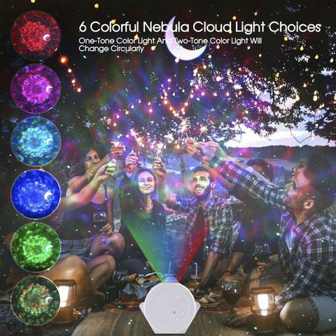 3In1 LED Galaxy Starry Night Light Projector 3D Ocean Star Sky Party Lamp