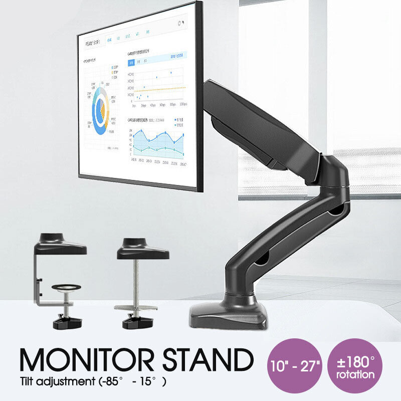 Monitor Stand Arm Desk Mount Single 13-27''LED TV Screen Holder Bracket AU