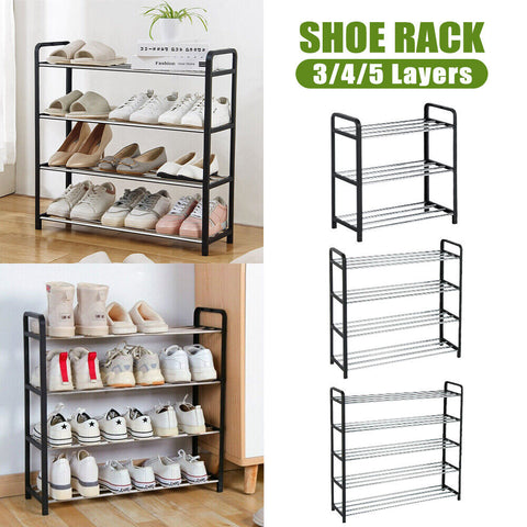 Shoe Rack Storage Organizer Shelf Stand Shelves 3/4/5 Tiers Layers Shoe Storage