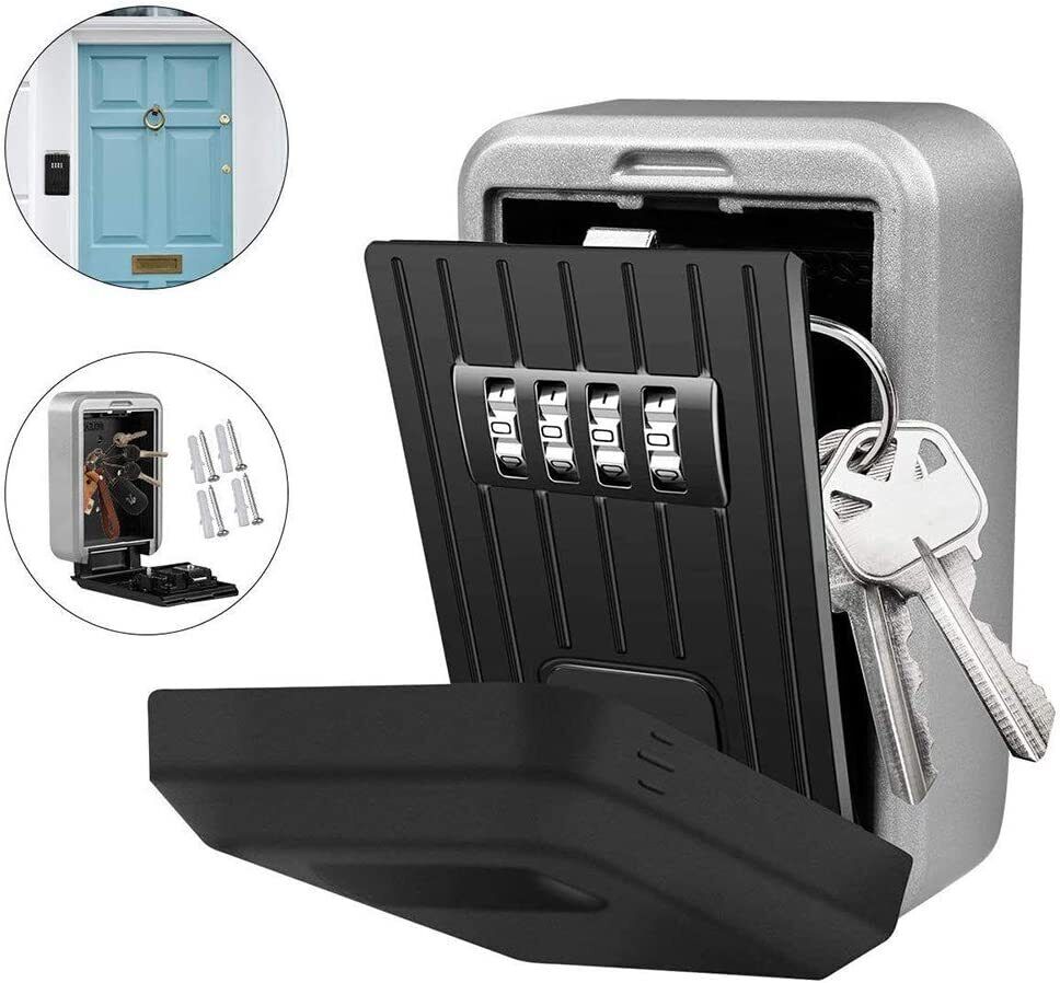 Wall Mounted Key Safe Box 4Digit Safe Outdoor Key Storag Organizer Password AU