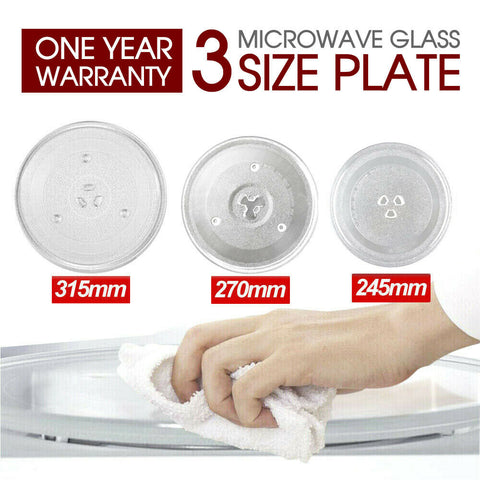 Microwave Oven Platter Turntable Glass Tray Glass Plate Dia AU 24.5/27/31.5cm