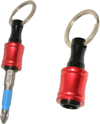 7Pc 1/4 Hex Shank Holder Screwdriver Extension Bar Kit Quick Release Bit Keyring