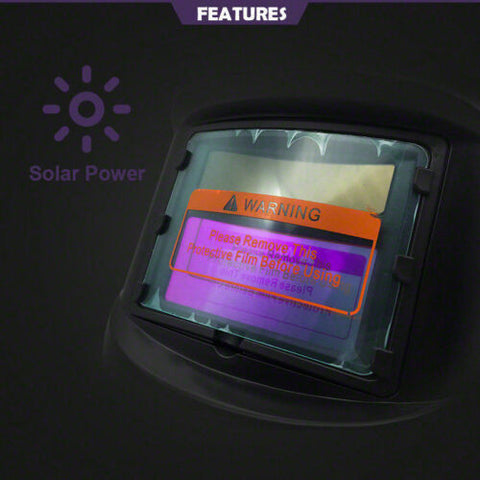 Solar Auto Darkening Welding Helmet BLACK Arc Tig Grinding Welder Mask