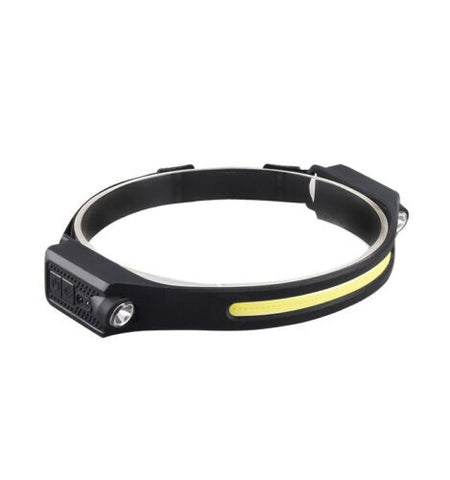 Moving head light sensor 2 COB head lamp USB rechargeable portable night