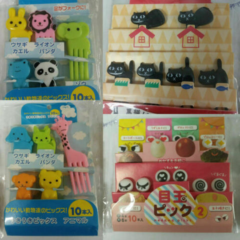 36Pcs Cute Mini Animal Food Fruit Picks Forks Lunch Box Decor Kids Tool