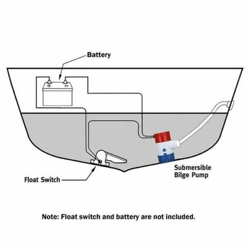 12V 1100GPH Submersible Bilge Water Pump Fishing Boat Caravan Campervan Camping